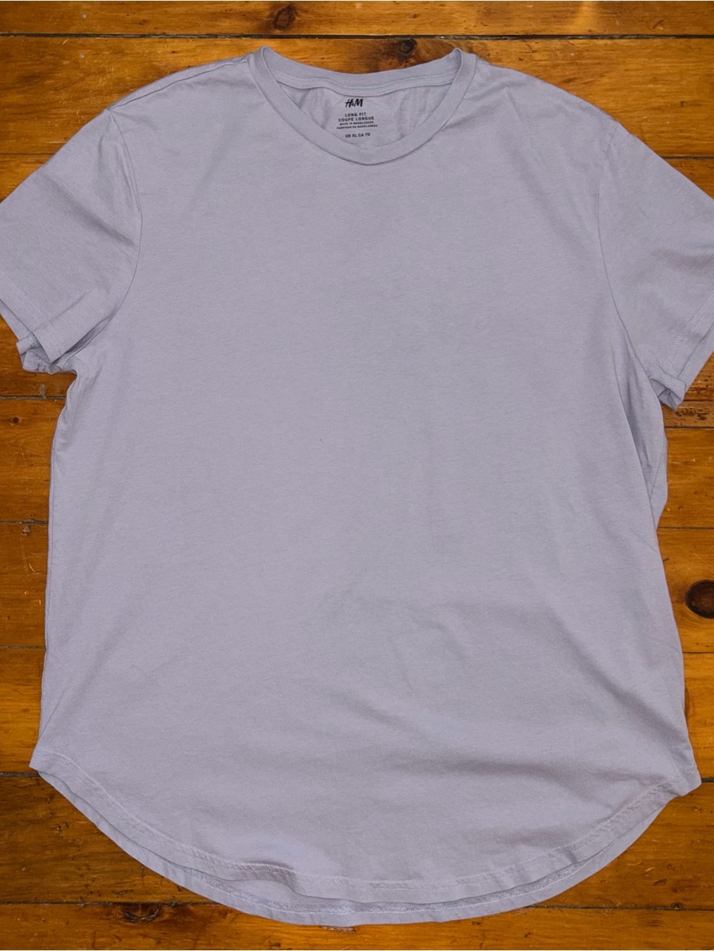 H&M Men's Pale Lavender Crewneck Tee